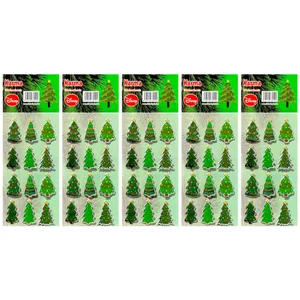 برچسب مدل  درخت کریسمس بسته 5 عددی