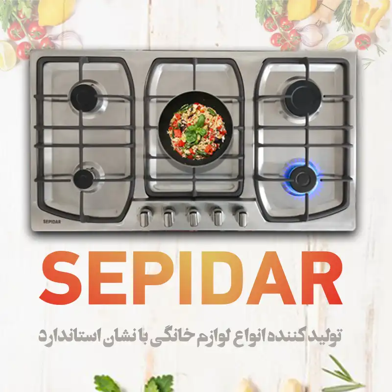 اجاق گاز صفحه ای سپیدار مدل damat