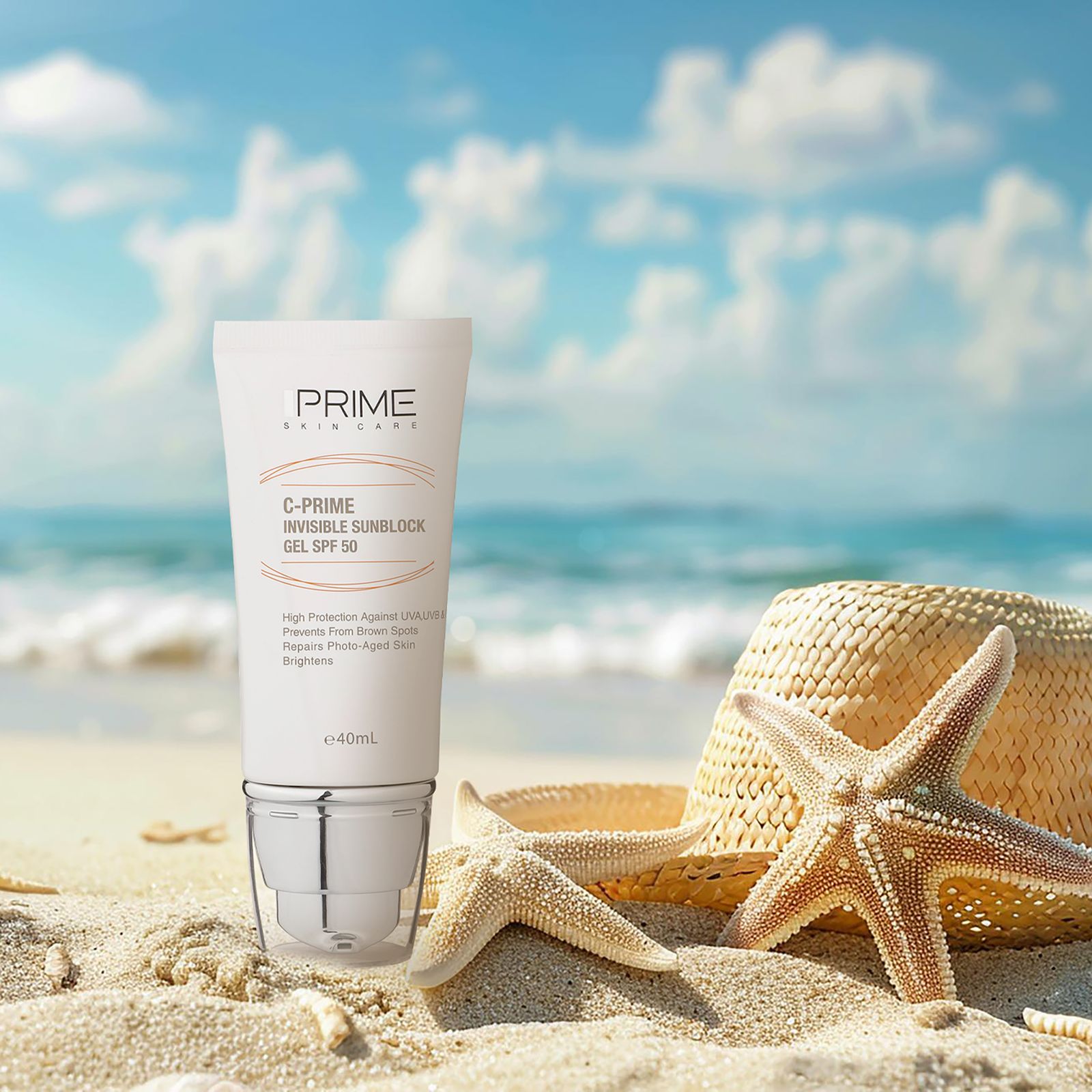 ژل ضد آفتاب بدون رنگ پرایم SPF50 مدل C-Prime محافظ UVA ،UVB، ضد چروک، روشن‌کننده، ضد لک، ضد پیری، ضد آب، مناسب انواع پوست حجم 40 میلی‌لیتر -  - 18