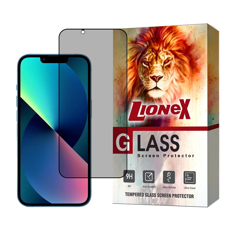 محافظ صفحه نمایش حریم شخصی لایونکس مدل PRIVFULLL مناسب برای گوشی موبایل اپل iPhone 13 Pro / 13 / 14
