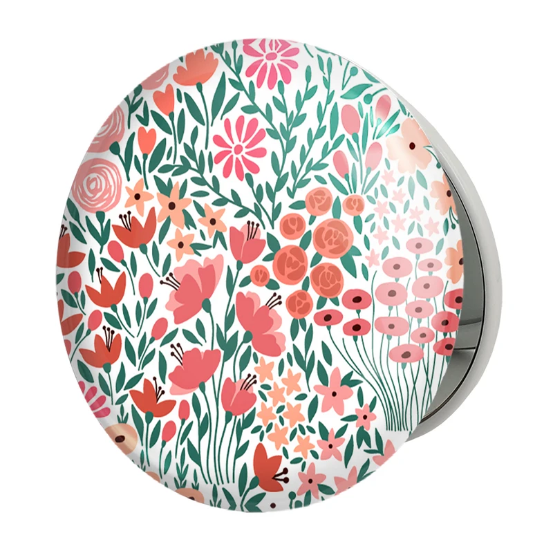 آینه جیبی خندالو طرح گل گلی مدل تاشو کد 2239 