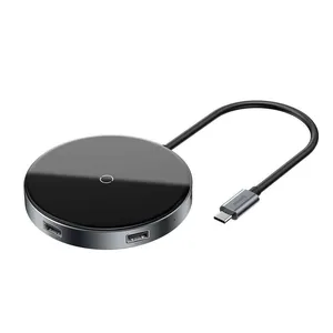 هاب 4 پورت USB-C و شارژر بی سیم باسئوس مدل WXJMY-01
