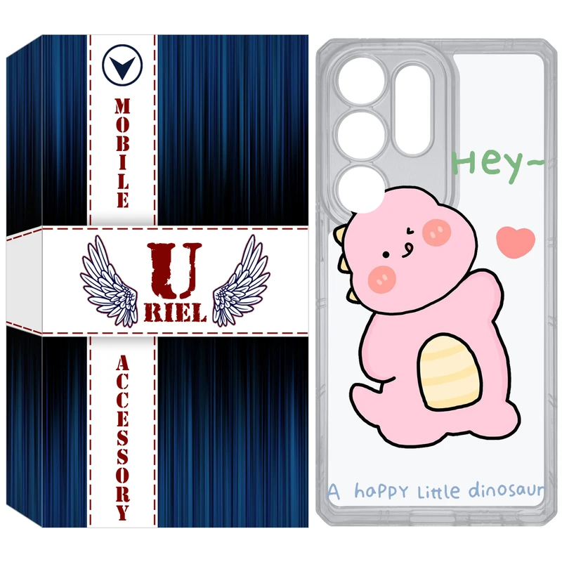 کاور یوریل مدل Clear کد 26 طرح دایناسور مناسب برای گوشی موبایل سامسونگ Galaxy S25 Ultra