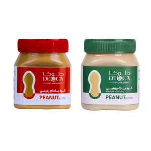 کره بادام زمینی ساده و رژیمی دلوکا - 400 گرم بسته 2 عددی