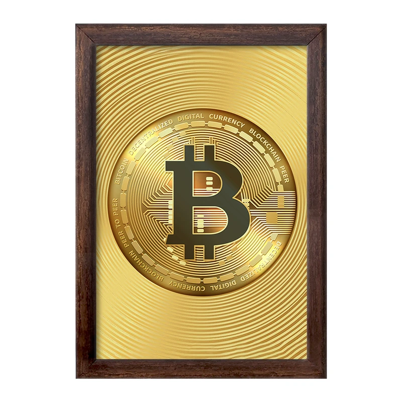 تابلو خندالو طرح ارز دیجیتال بیت کوین  کد 10875
