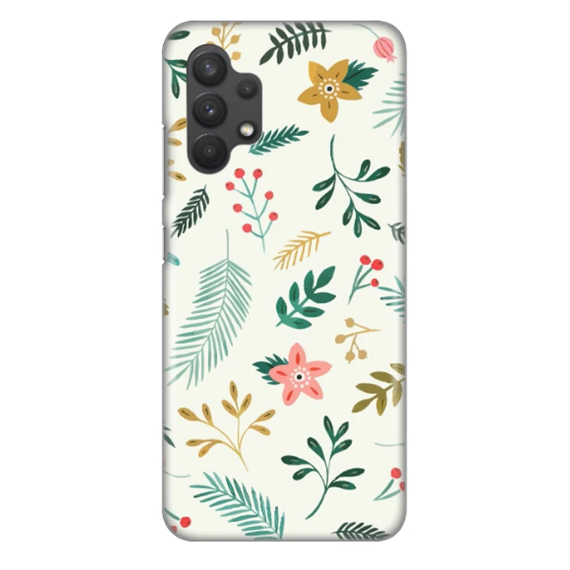 کاور طرح گربه گل و برگ کد DIMO-036 مناسب برای گوشی موبایل سامسونگ Galaxy M32 5G / Galaxy A32 5G