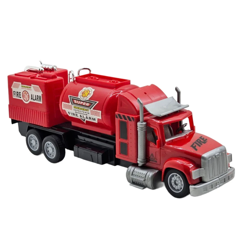 ماشین بازی کنترلی ناب سل مدل کامیون تانکر آتش نشانی شارژی 