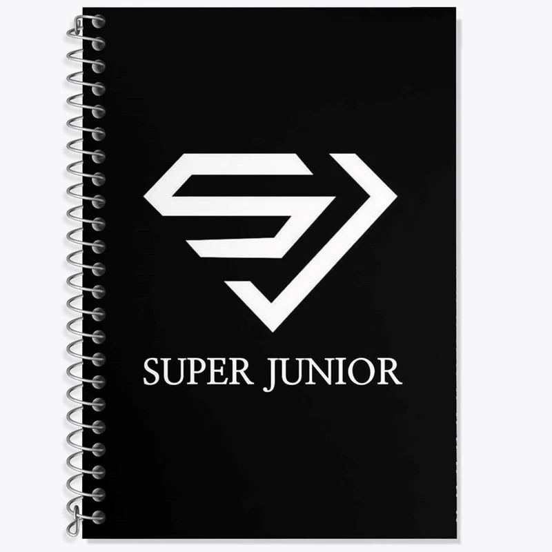 دفتر زبان 50 برگ خندالو مدل دو خط طرح گروه سوپر جونیور Super Junior کد 12196