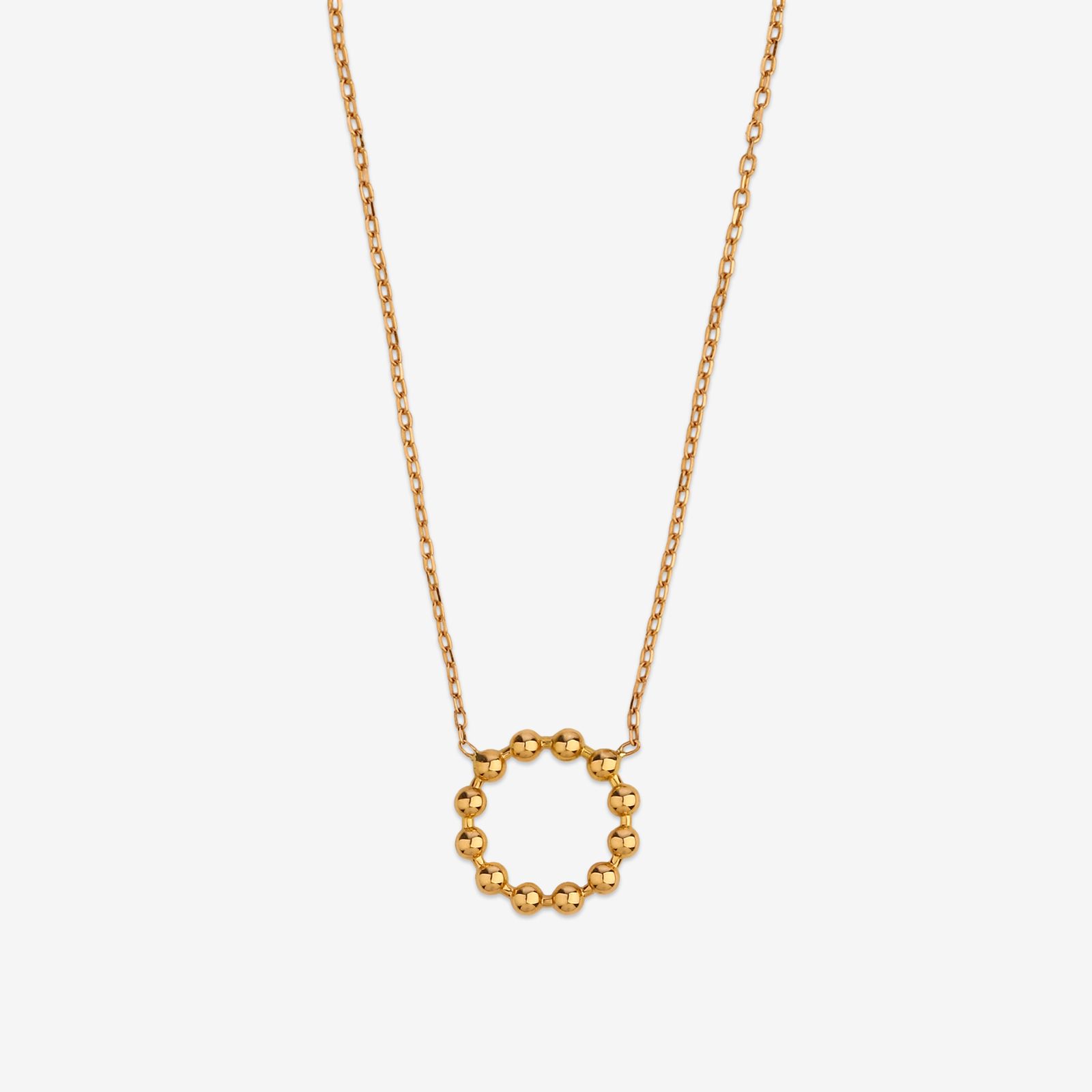 گردنبند طلا 18 عیار زنانه با طرح حلقه‌ای (فلامینگو) روبی آرت گالری مدل 234864 -  - 1