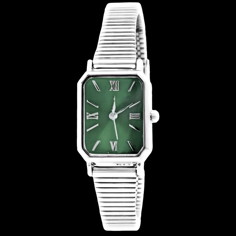 ساعت مچی عقربه‌ای کوارتز زنانه مدل کلاسیک بند ریلی طرح یونانی کد 100