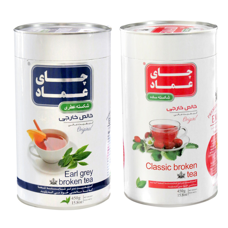 چای خارجی شکسته ساده و عطری عماد - 450 گرم مجموعه 2 عددی