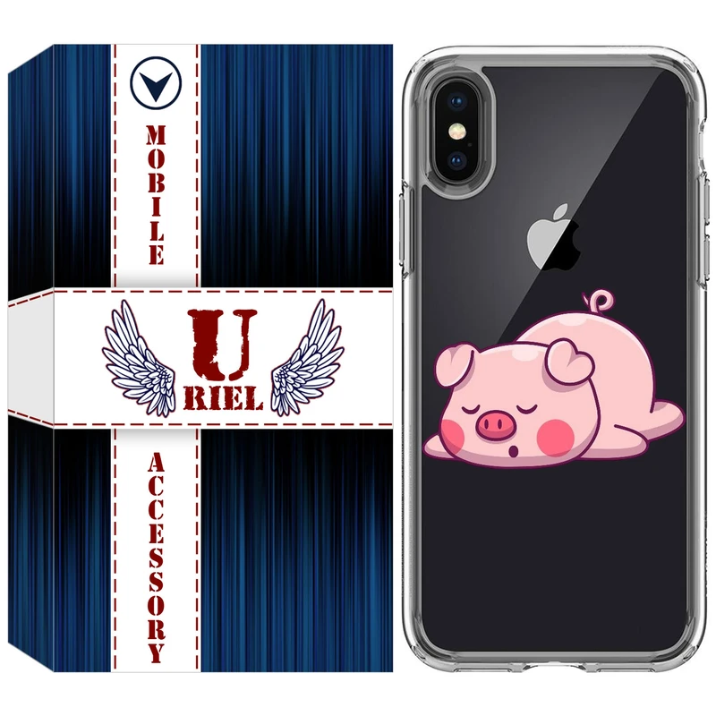 کاور یوریل مدل Clear کد 42 طرح پیگی مناسب برای گوشی موبایل اپل iPhone X / iPhone XS