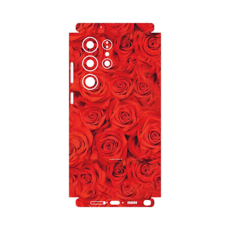 برچسب پوششی ماهوت مدل Red_Flower-FullSkin مناسب برای گوشی موبایل سامسونگ Galaxy S23 Ultra