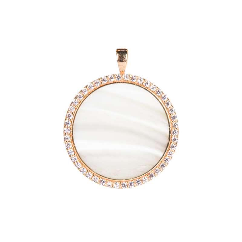 آویز گردنبند طلا 18 عیار زنانه ریسه گالری مدل آدا 5243