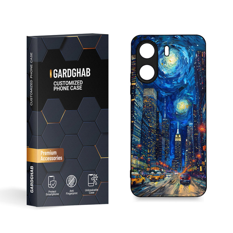کاور گارد قاب مدل دورژله ای هنری مناسب برای گوشی موبایل شیائومی  Poco C65 / Redmi 13c