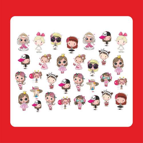 استیکر طراحی ناخن طرح عروسک مدل 15