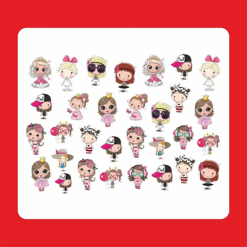 استیکر طراحی ناخن طرح عروسک مدل 15