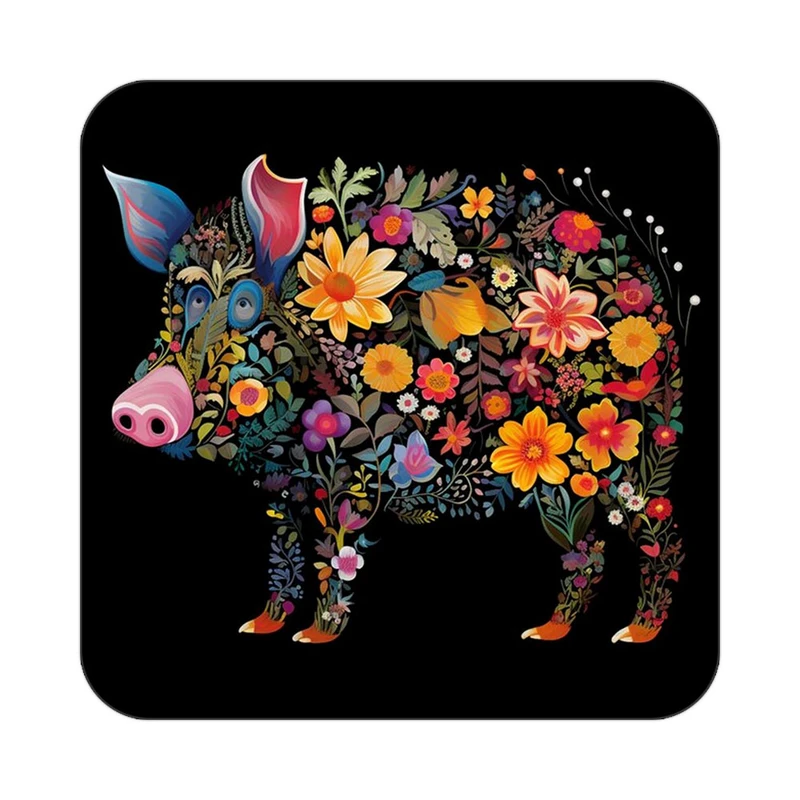 زیر لیوانی کاکتی طرح حیوانات رنگی مدل mp26845