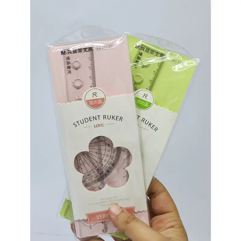 ست خط کش مدل دانش آموزی مجموعه 4 عددی