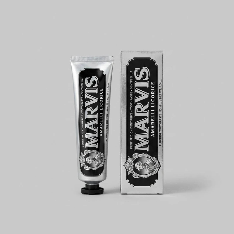 خمیر دندان مارویس مدل Amarelli Licorice حجم 85 میلی لیتر