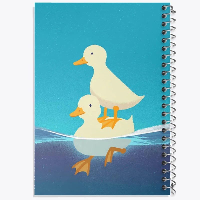 دفتر ژورنال نویسی 50 برگ خندالو مدل نقطه ای طرح اردک های خنگ کد 29236