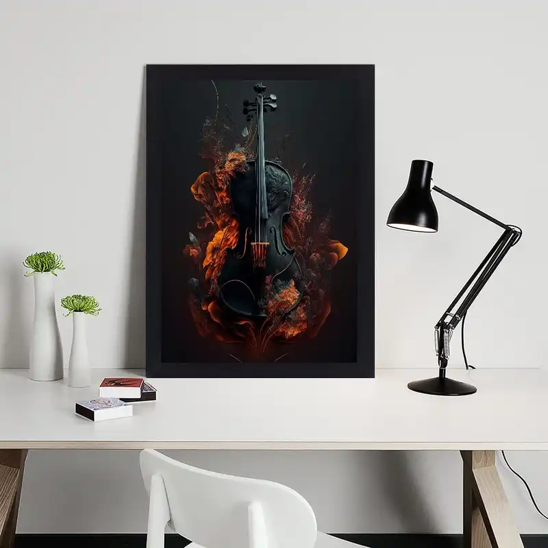 تابلو نوری گیم دکور طرح گیتار مدل Music