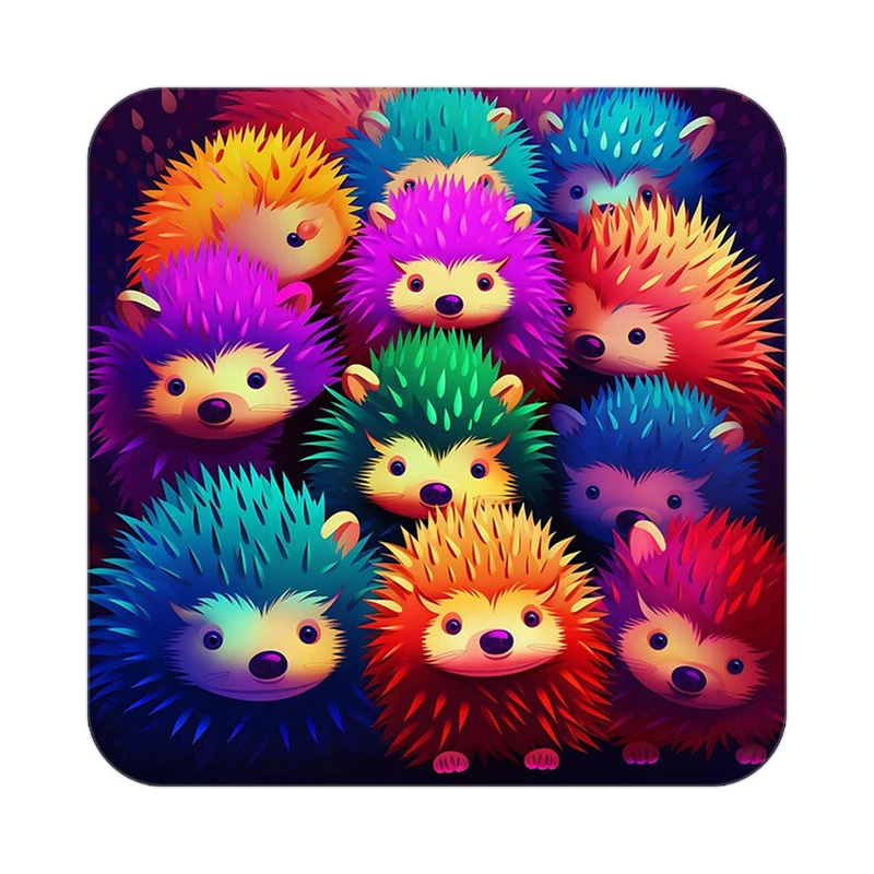 زیر لیوانی کاکتی طرح حیوانات رنگی مدل mp25420