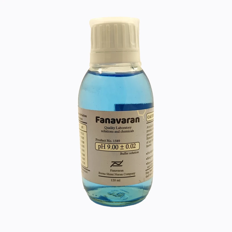 محلول بافر کالیبراسیون pH متر فناوران کد pH 9.00 حجم 120 میلی لیتر