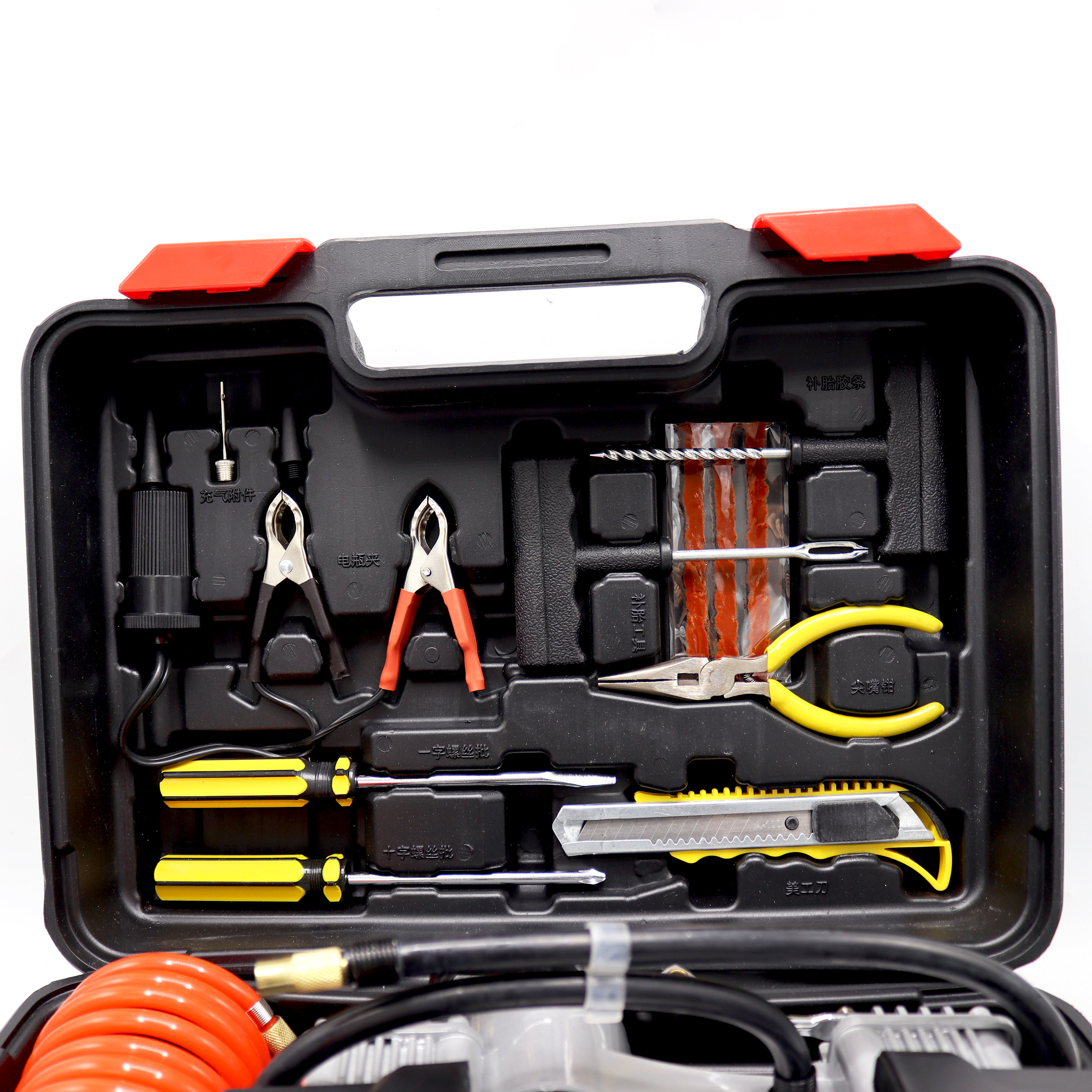 کمپرسور هوا فندکی خودرو مدل پرشین کت کد YP-FANDAKI-LA013 مجموعه 13 عددی