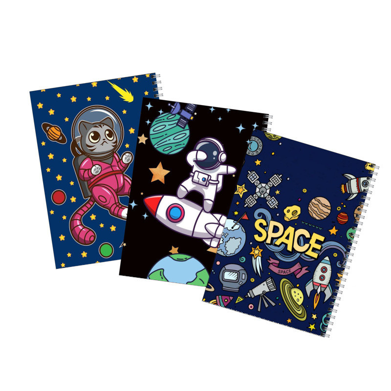 دفتر مشق 80 برگ بامبیلیپ طرح پسرانه فضانورد کد 23 مجموعه 3 عددی