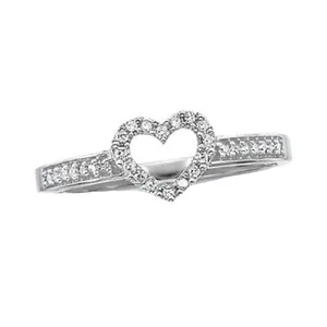  انگشتر نقره زنانه قیراط طرح قلب کد GH4238