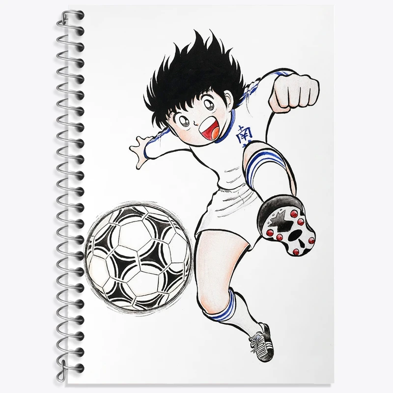 دفتر زبان 50 برگ خندالو مدل سه خط طرح سوباسا فوتبالیست ها کد 37053