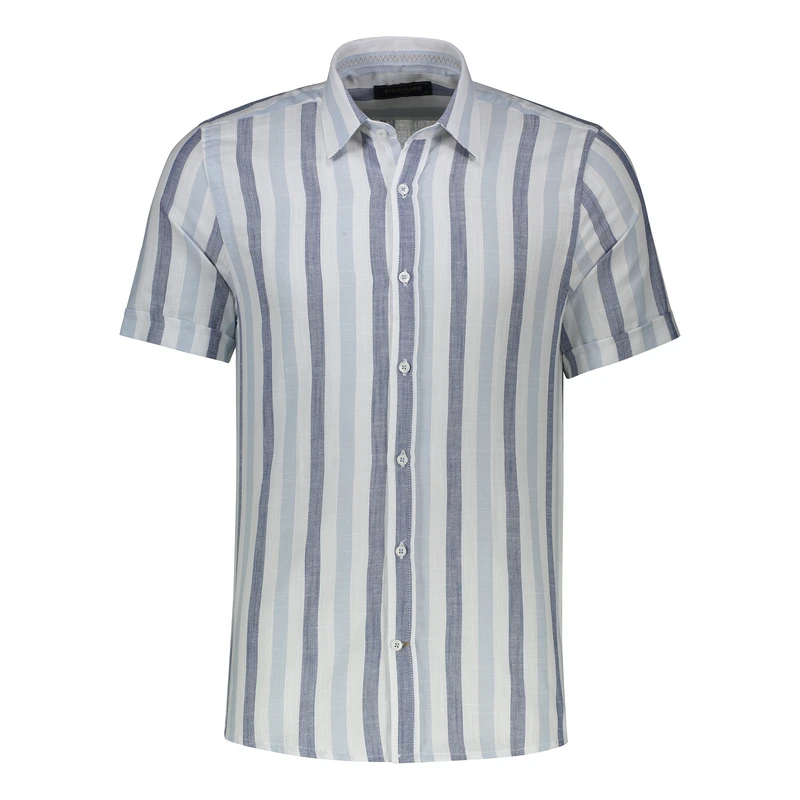 پیراهن آستین کوتاه یقه برگردان مردانه پاتن جامه مدل 04MC8028