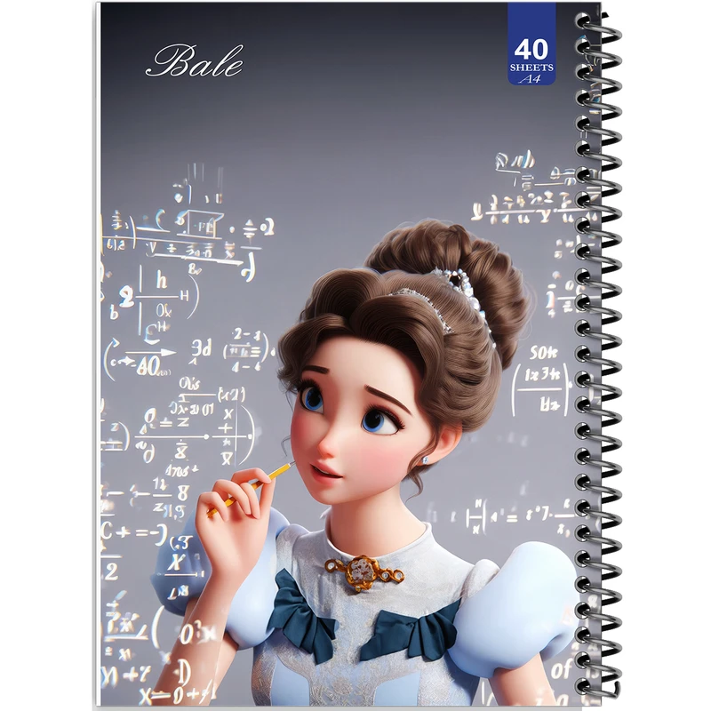 دفتر نقاشی 40 برگ انتشارات بله طرح دخترانه کد A4-K833