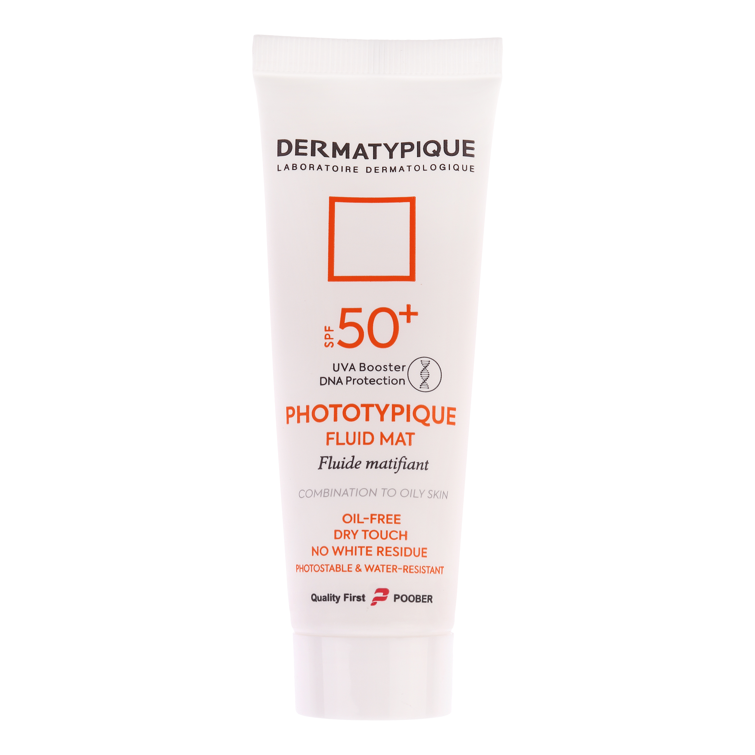 فلوئید ضد آفتاب بدون رنگ درماتیپیک مدل مات محافظ UVA،UVB مناسب برای پوست چرب حجم 50 میلی لیتر