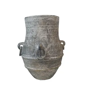 کوزه سفالی مدل پتینه کاری شده 313