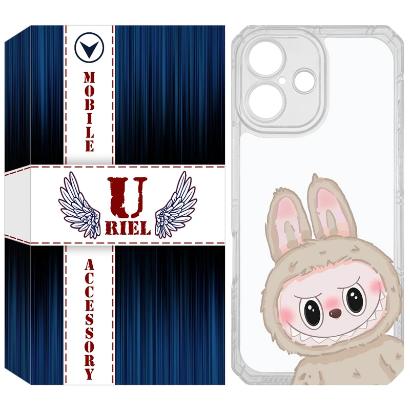 کاور یوریل مدل Clear کد 119 طرح لبوبو Labubu مناسب برای گوشی موبایل اپل iPhone 16