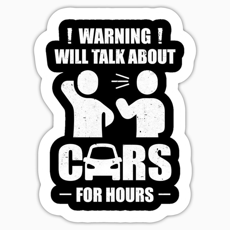 استیکر لپ تاپ و موبایل بووم طرح نوشته مدل Talk About Cars کد LA21