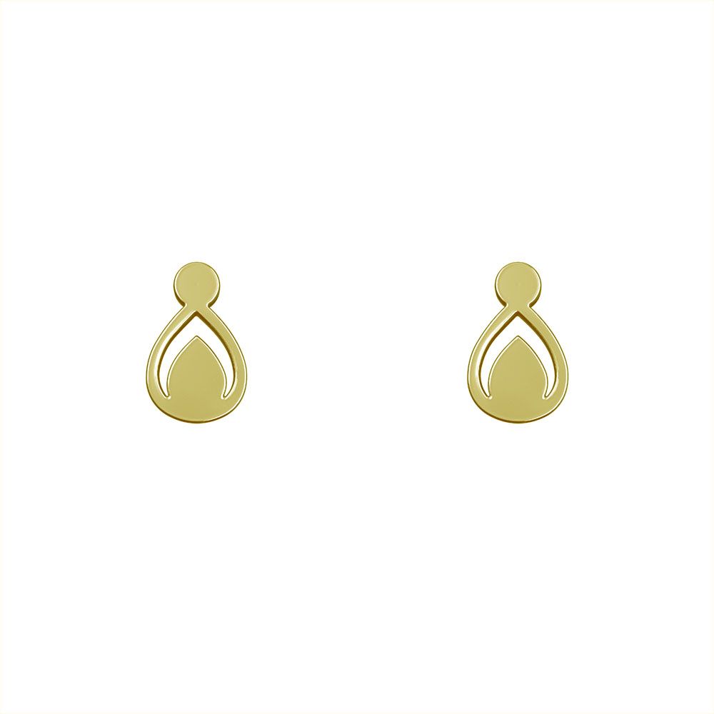 گوشواره طلا 18 عیار زنانه مدوپد مدل هندسی کد GA1-14091 -  - 2