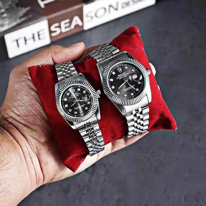 ست ساعت مچی عقربه ای زنانه و مردانه  مدل دیت جاست02