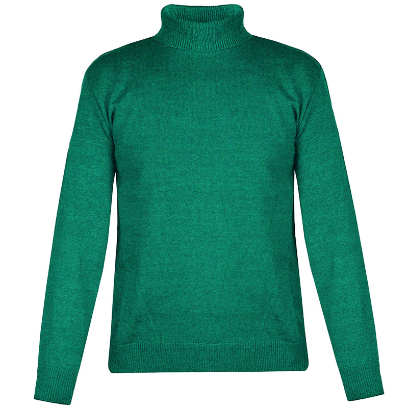 پلیور یقه اسکی مردانه مدل SK21 رنگ سبز کله غازی