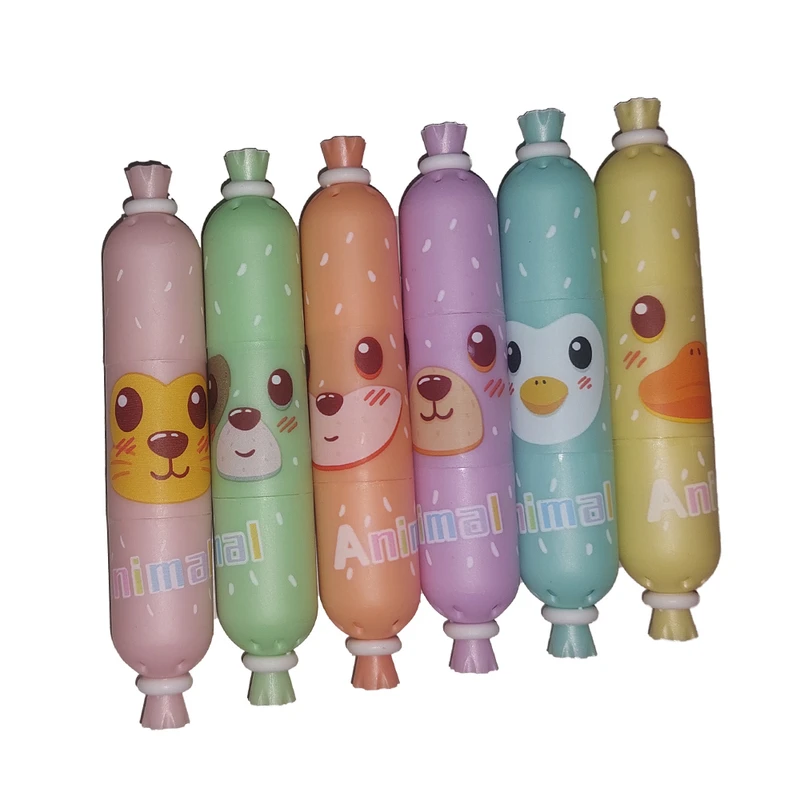 ماژیک علامت گذار مدل فانتزی طرح سوسیس بسته 6 عددی