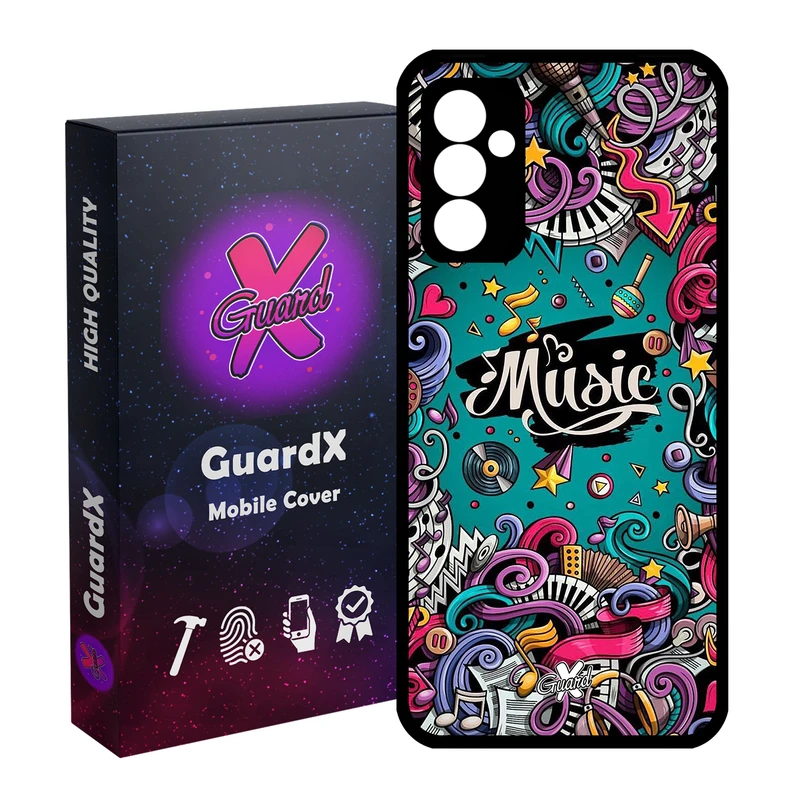 کاور گارد ایکس طرح Music مدل Glass10025 مناسب برای گوشی موبایل سامسونگ Galaxy A34 / A34 5G