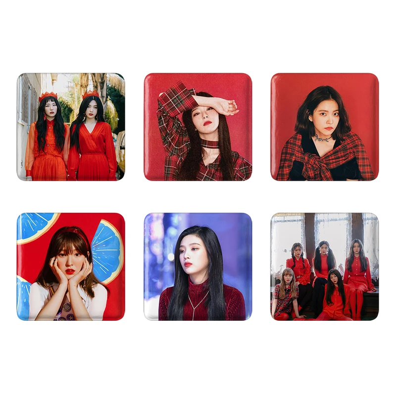 مگنت خندالو طرح گروه رد ولوت Red Velvet کد 585A مجموعه 6 عددی