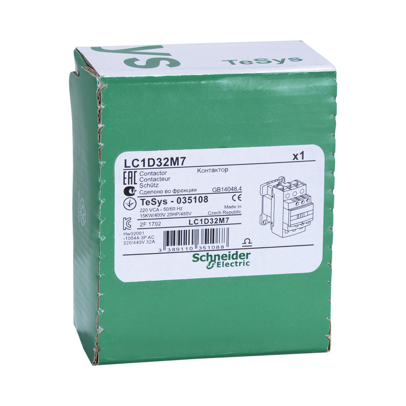کنتاکتور 32 آمپر اشنایدرالکتریک مدل LC1D32M7 کنتاکتور 32 آمپر اشنایدرالکتریک مدل LC1D32M7