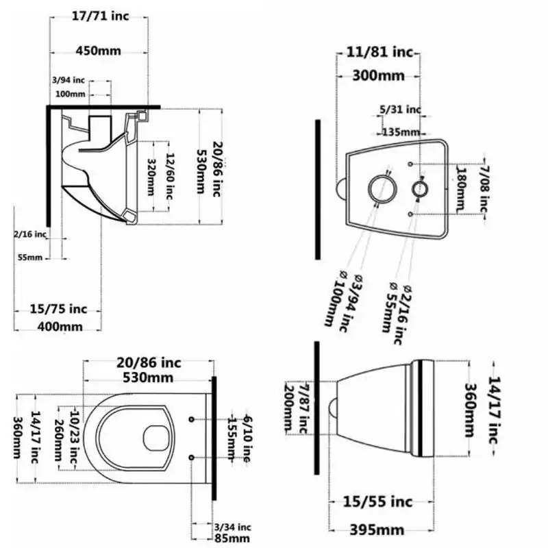 توالت فرنگی گاتریا مدل آریستا سایز 36x53