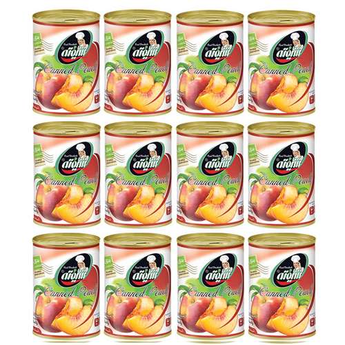 کمپوت هلو شیفته - 370 گرم بسته 12 عددی