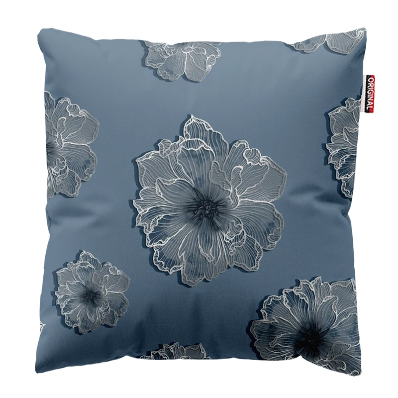 کوسن پاد آفرین مدل مینیمال طرح گل و برگ کد PK303189 سایز 30*30 سانتی متر