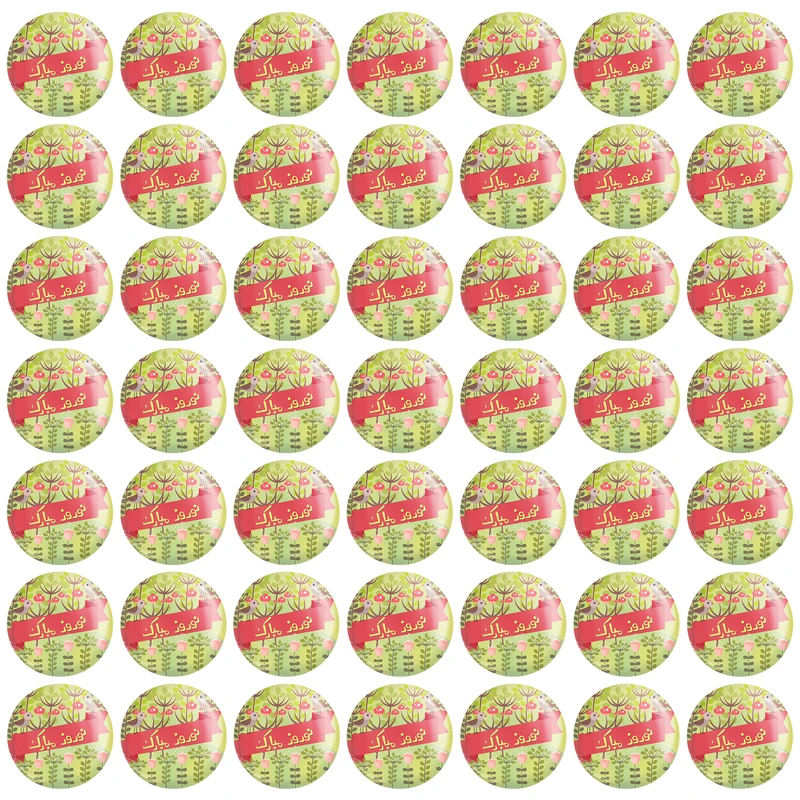 مگنت خندالو مدل تبریک عید نوروز و سال نو کد 25588 بسته 49 عددی