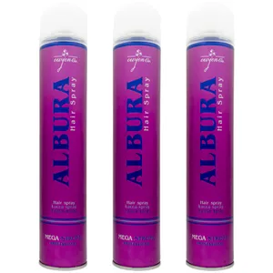 اسپری حالت دهنده مو آلبورا مدل Mega Strong حجم 500 میلی لیتر مجموعه 3 عددی